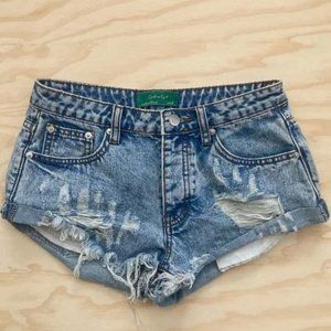 Signature8 Distressed Jean Shorts